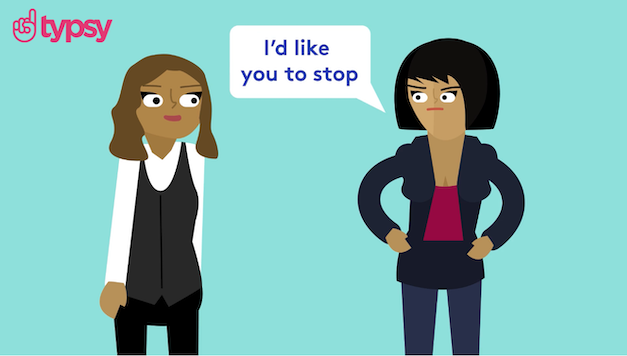 illustration of bullying in the workplace between 2 women